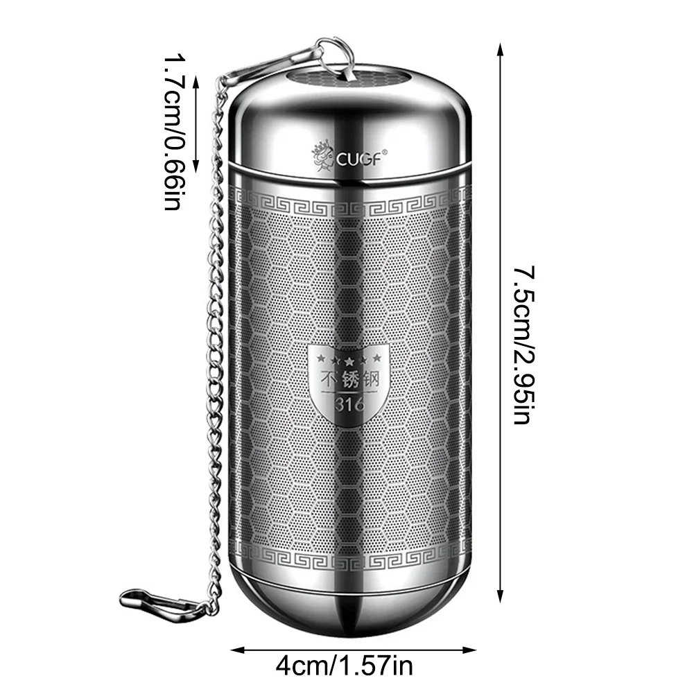 1pc Tea Infuser Stainless Steel Tea Leaves Spice Seasoning Ball Strainer Filter Mesh Seasoning Ball Teaware Food Grade Durable