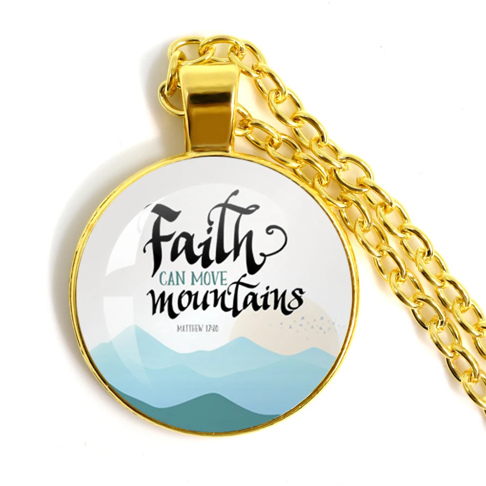 

Христианские ювелирные изделия из драгоценных камней вера может двигаться горы Библия