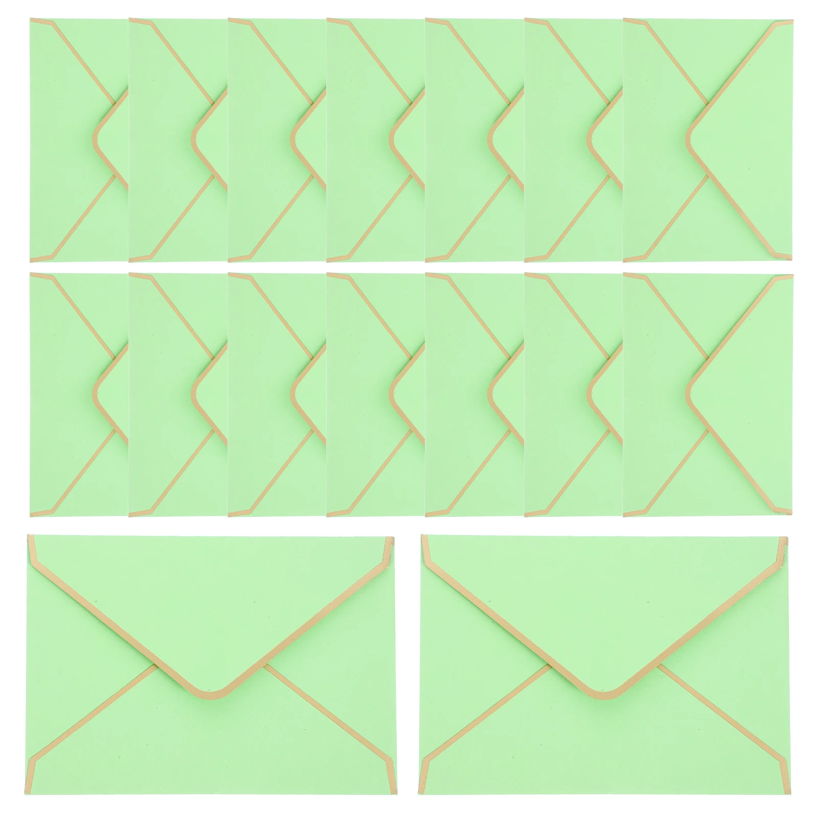 

20Pcs Gold Edged Envelopes Portable Elegant Paper Envelopes for Wedding Invitations Business Cards Party Supplies Decorative
