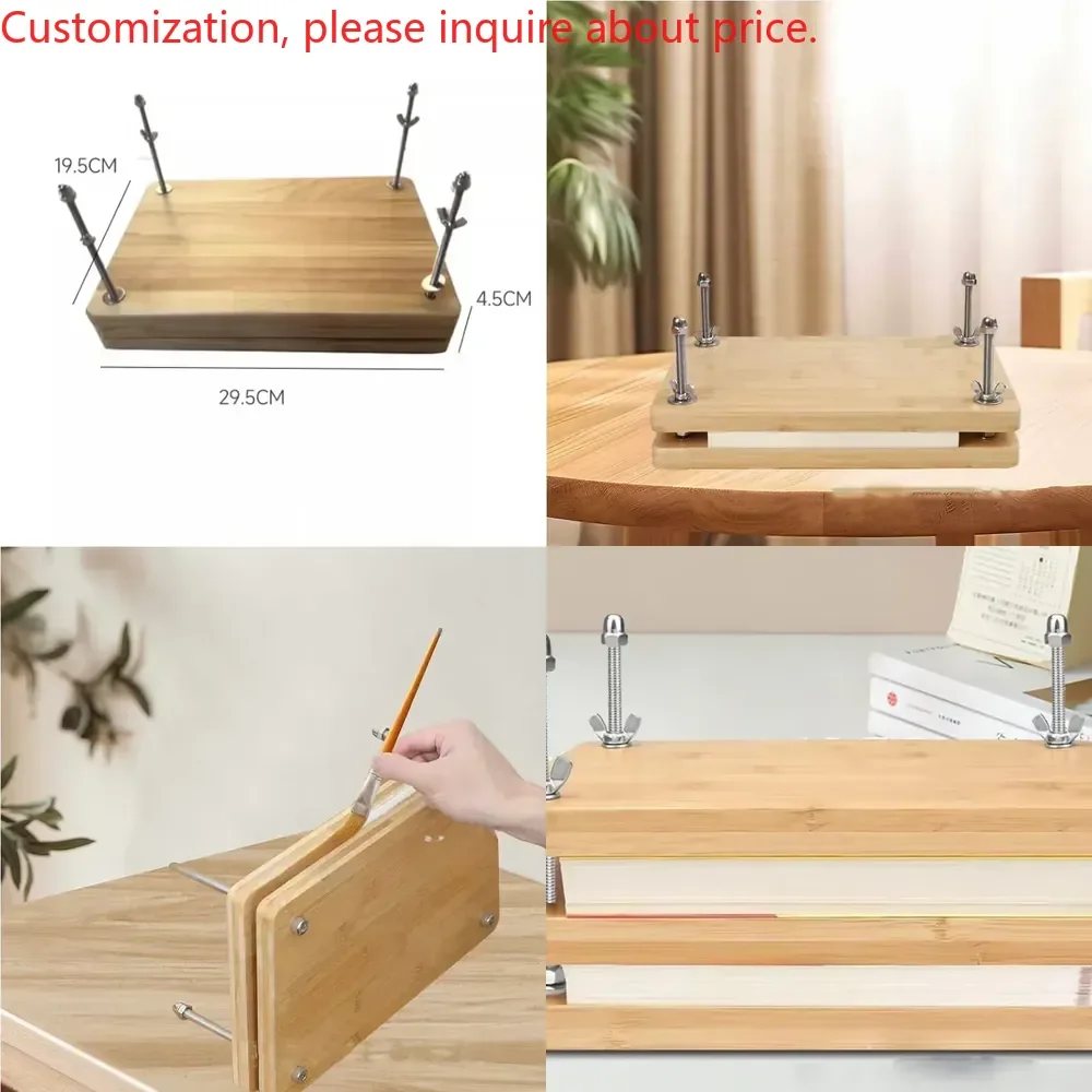 Hot saleBook Press Wooden Press Bookbinding Stable Book Binding Tool Manual Paper Press Handmade Book Binding 2/3Floor