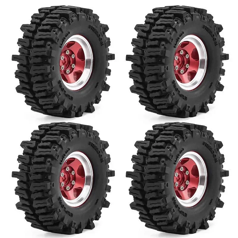 1.3 Beadlock Wheels and Tires for RC Crawler Car 1/18 TRX4M FCX18,1/24 SCX24 FCX24,RC Truck Wheels and Tires
