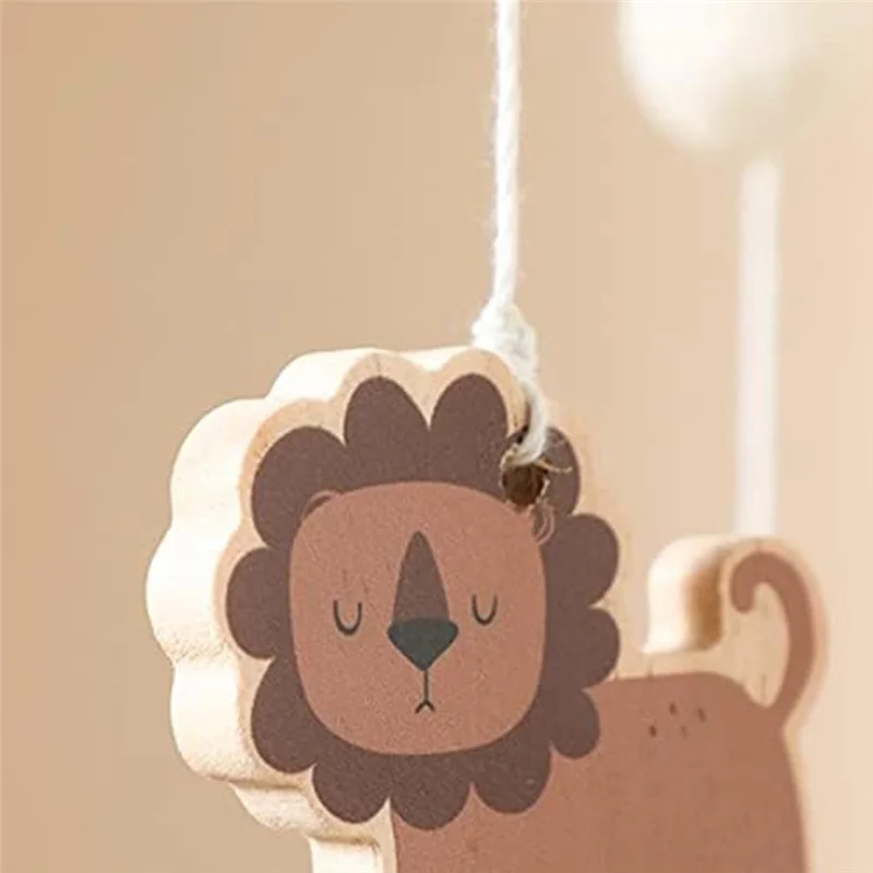 

Мобильные телефоны с животными джунглей, деревянные дикие животные для мальчиков и девочек, подвесное украшение для спальни-Y44A