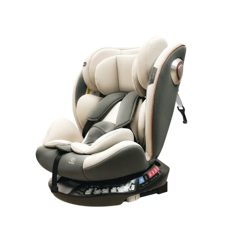 Car safety seat, 0-12-year-old growth type safety seat, ISOFIX hard interface+LATCH stability is good, preventing rollover