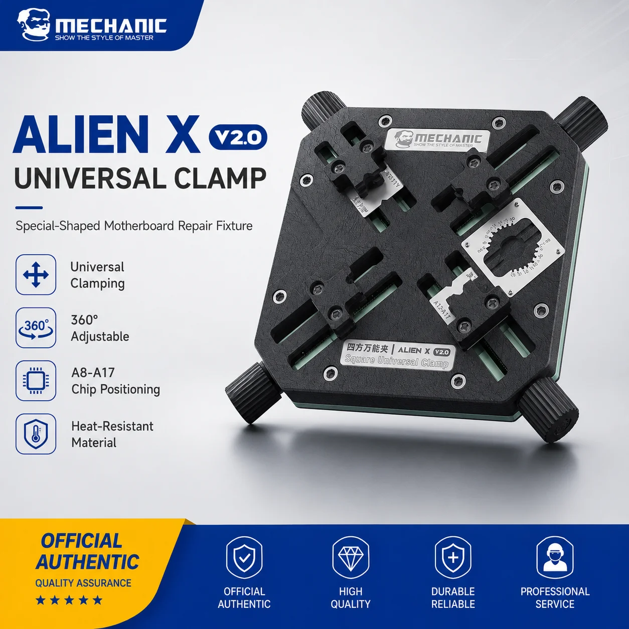 MECHANIC Alien X iPhone Android Motherboard Reparaturwerkzeug IC Chip Schweißvorrichtung Spezialisierte Klemme für Präzisions-IC-Chip-Reparaturen