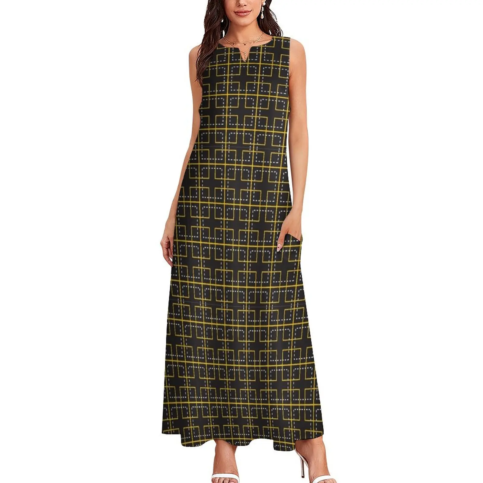 Orlando - Argyle Square Long Dress Dress woman elegant dresses for women women's evening dresses