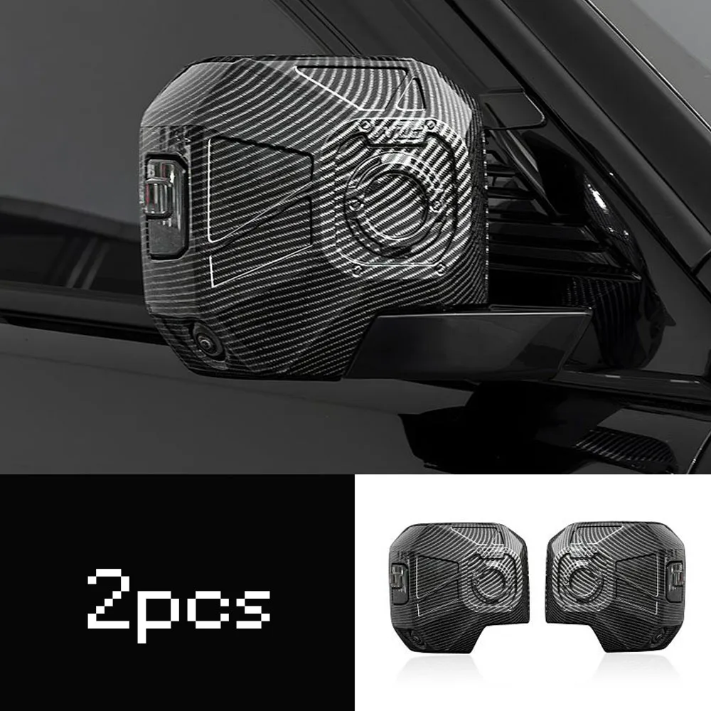 

5D CARBON For Great Wall Tank 400 2023-2024 Car Side Door Mirror Rear View Mirror Cover Trim Block Exterior Decoration Accessory