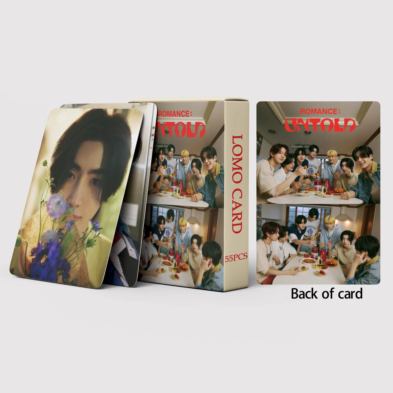 Tarjetas LOMO de grupo Kpop Idol Boy, nuevo álbum ROMANCE : UNTOLD HD Print Card, JUNGWON SUNGHOON JAKE, regalos para fanáticos, 55 piezas por juego