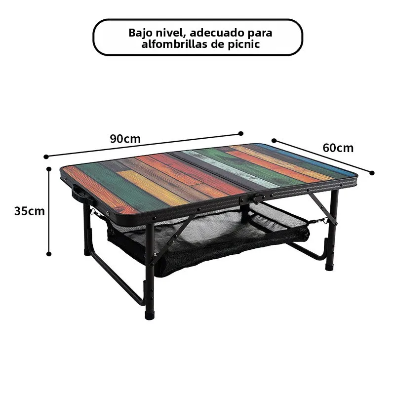 Mesa de Camping Portátil Timber Ridge, Mesa Plegable de Aleación de Aluminio para Exteriores, Colorida, para Senderismo y Via...