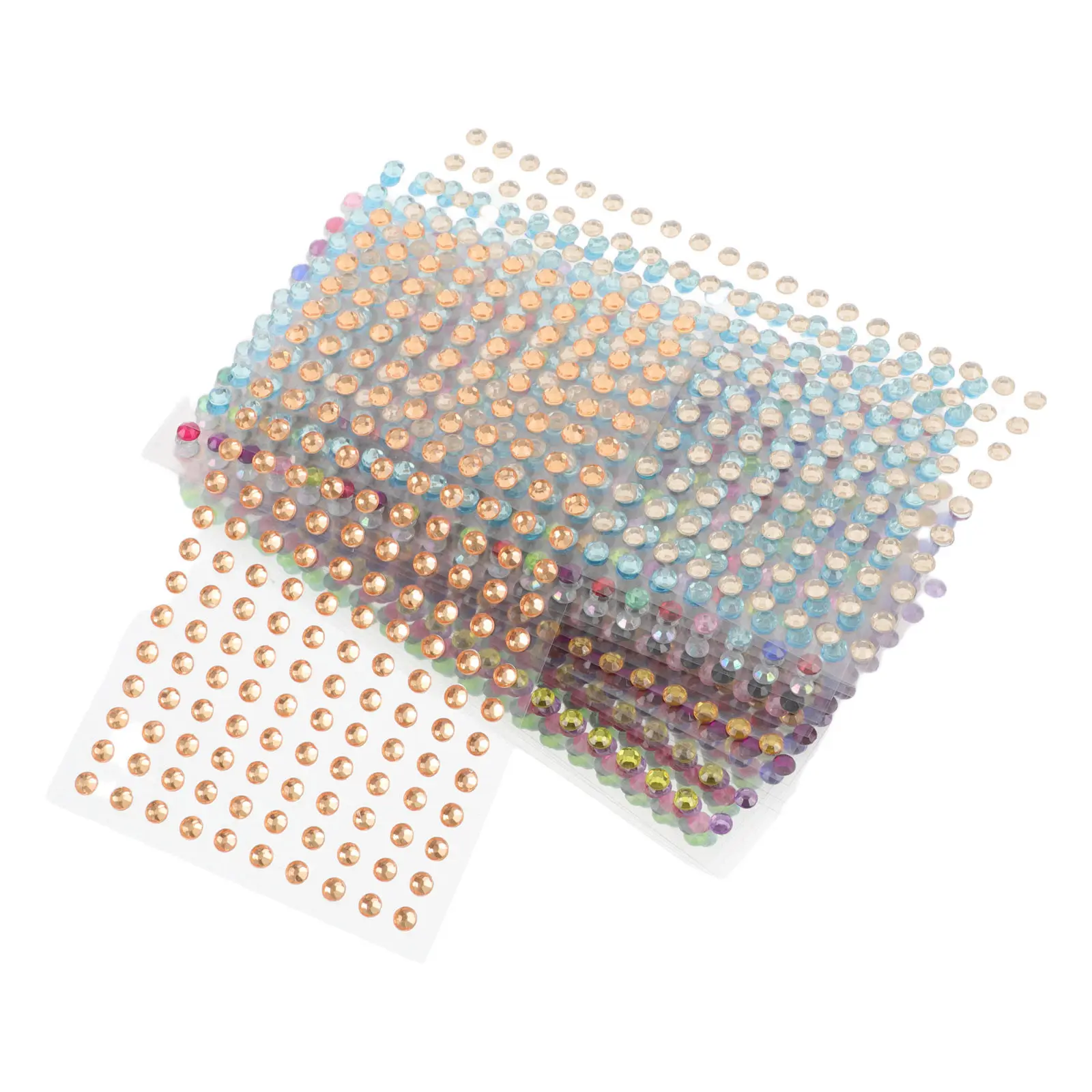 

20 шт. акриловых страз-наклеек с плоским основанием, самоклеящиеся, 4 мм, круглые, для лица, ногтей, поделок, декора, блестящие, для украшений своими руками