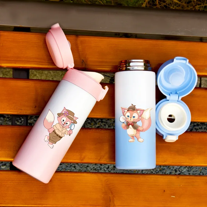 420ML Disney LinaBall Portable Leak Proof Insulated Cup Outdoor Travel Water Cup Cartoon Stainless Steel Insulated Water Bottle