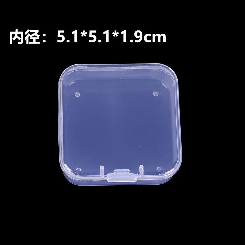 Transparent Small Box Mini PP material hard plastic square box Storage Tool Component Collection Watch part jewelry storage boxs