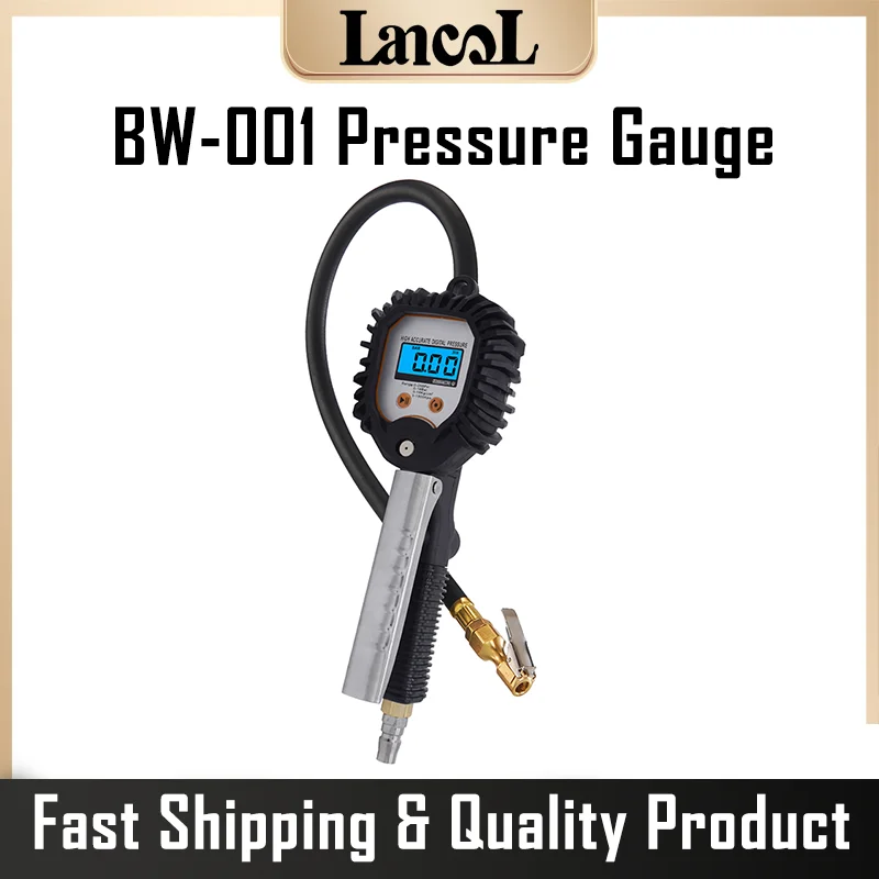 

BW-001 Tire Pressure Gauge Digital Display High-precision Monitoring Inflation Gun Car Tire Manometro For Car Truck Vehicle