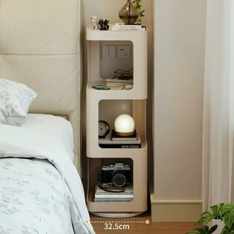 Creative Corner Shelf Floor Rotating Bookshelf Multi Layer Storage Rack Living Room Display Cabinet Bookcases Home Furniture