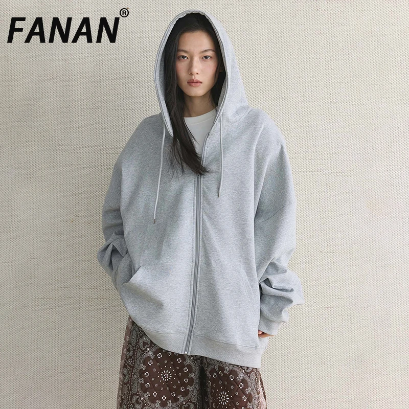 

FANAN дизайн кардигана с капюшоном, свитер для женщин, дизайн на шнурке, пальто в стиле минимализм с длинными рукавами, 2026, весенняя новая модная одежда