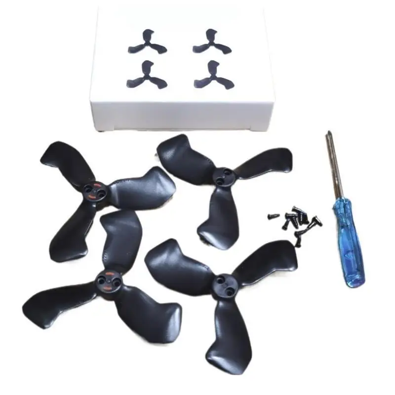 4Pcs Propellers Set 2217S, 3-Blade Replacement Drone Propeller Blades CW/CCW with Screws & Screwdriver for D-JI Neo 2