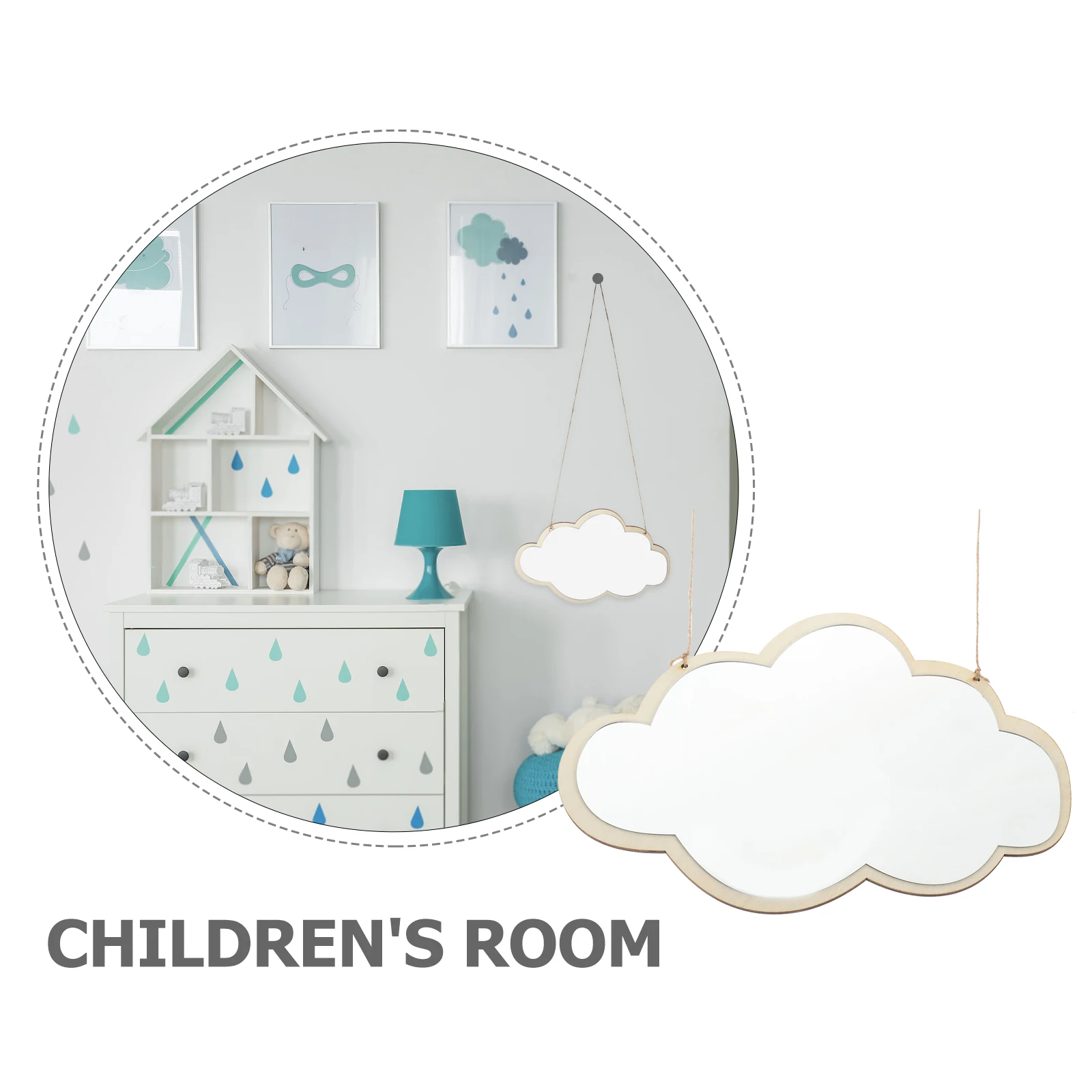 

Cloud Mirror Wall Decoration Hanging Outdoor Wood Acrylic for Bedroom Decorative Mirrors Travel Modern