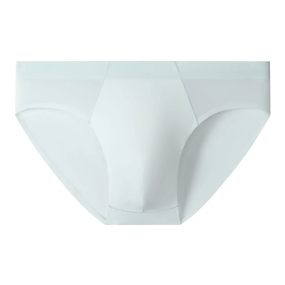 1pc Men Ice Silk Seamless Boxers Brief Fashion U Shape Pouch Breathable Underpants Solid Color Soft Comfortable Underwear