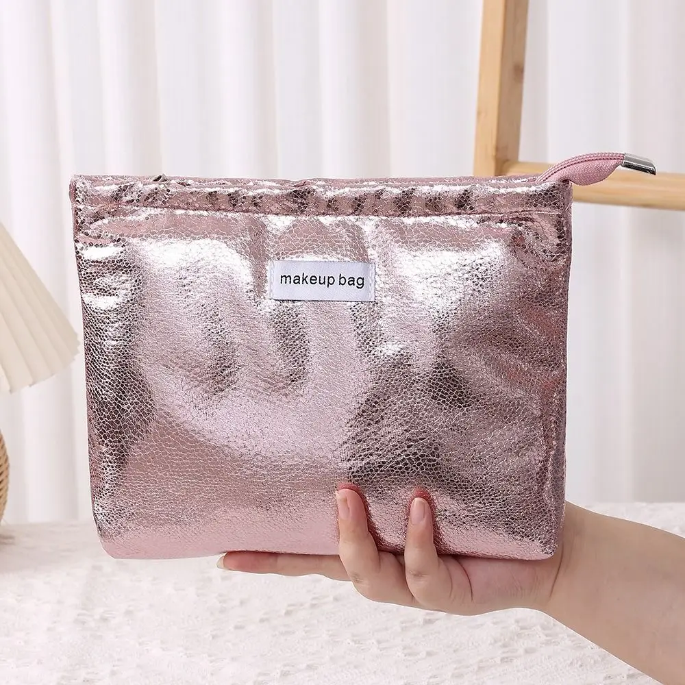

New Portable Glitter Cosmetic Bag Large Capacity Durable Aesthetic Small Makeup Bag Travel Wear-resistant Wash Bag