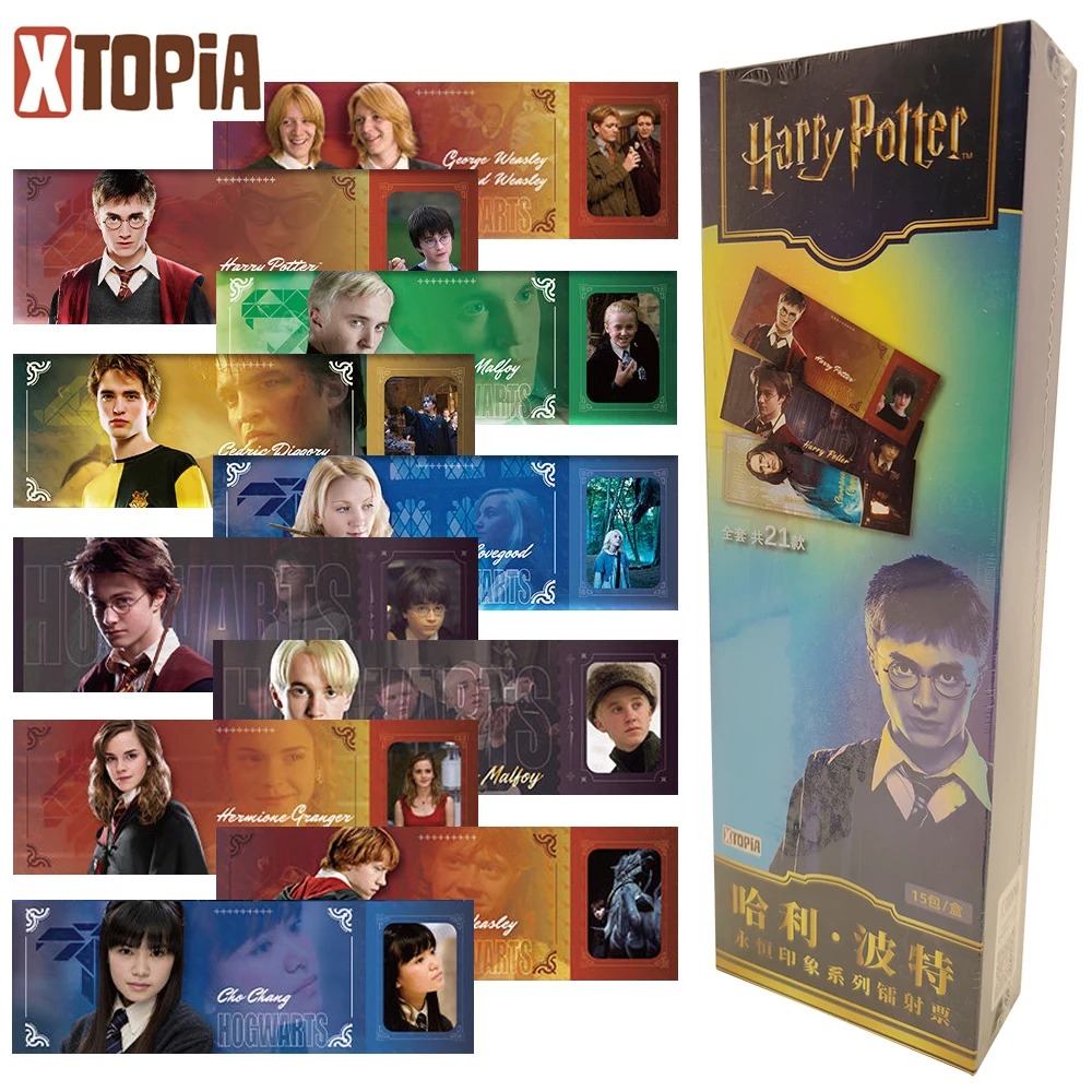 

Original Xtopia Harry Potter Magical Movie Creative Peripheral Kid's Collection Laser Ticket Card Christmas Surprise Family Gift