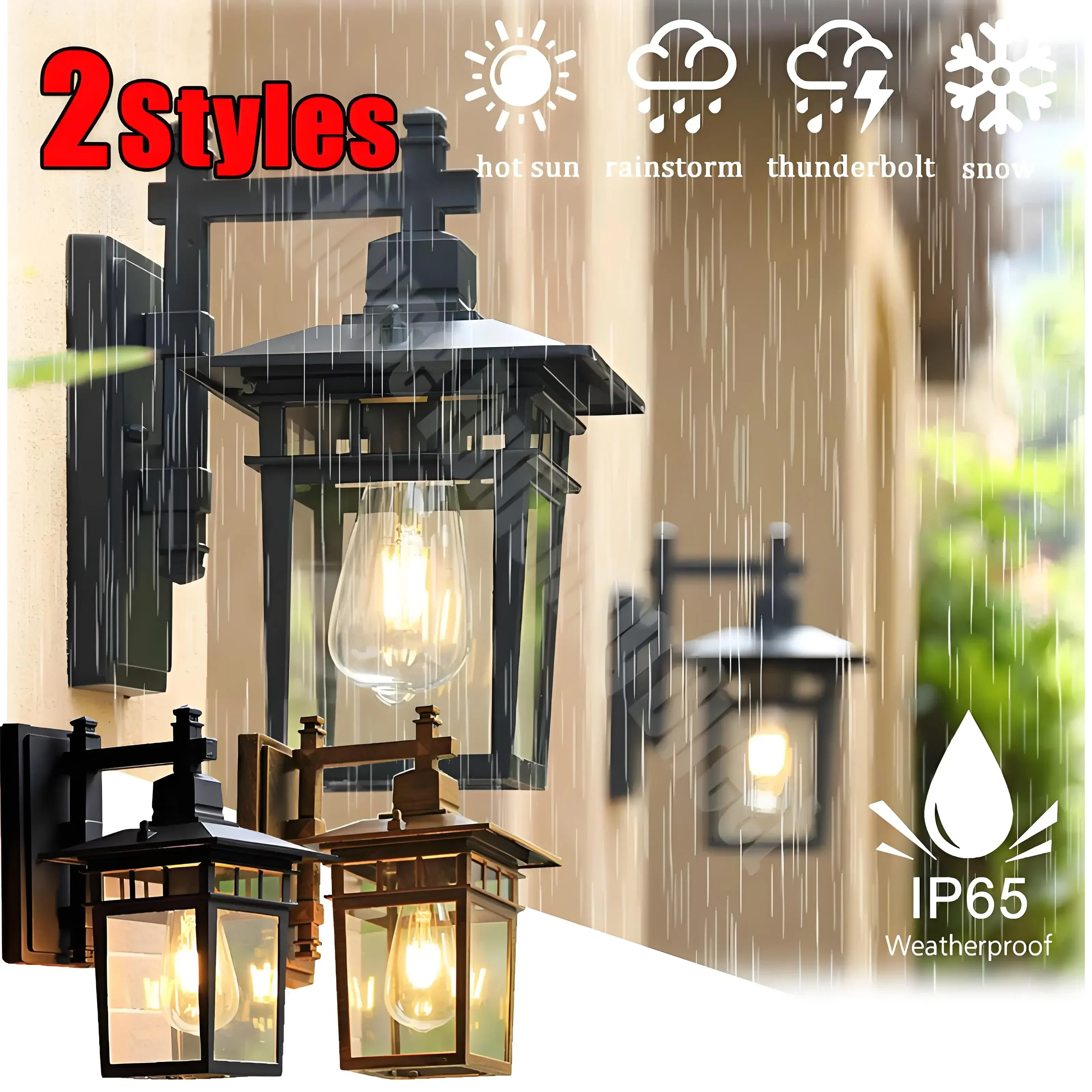 

Outdoor Wall Lamp Waterproof IP65 Garden Balcony Light for Stairway Aisle Entrance Door Exterior Solar Powered Wall Light