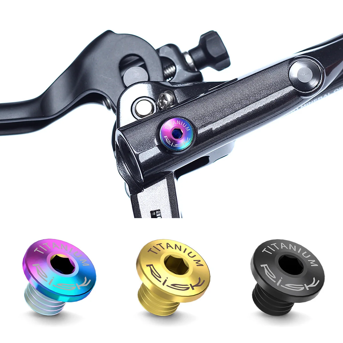 AAA2Pcs BikeScrewsWithBox Bicycle Brake Lever Bleed Titanium Screw Nuts Bolts For -Shimano M7000 8000 9000 9020 XT SLX Zee Deore