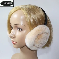 Proteor De Ouvidos Rex Rabbit Fur Earmuff Women Autumn and Winter Warm Earmuffs Real Fur Ear Cover Ear Warmer Ear Muffs Winter