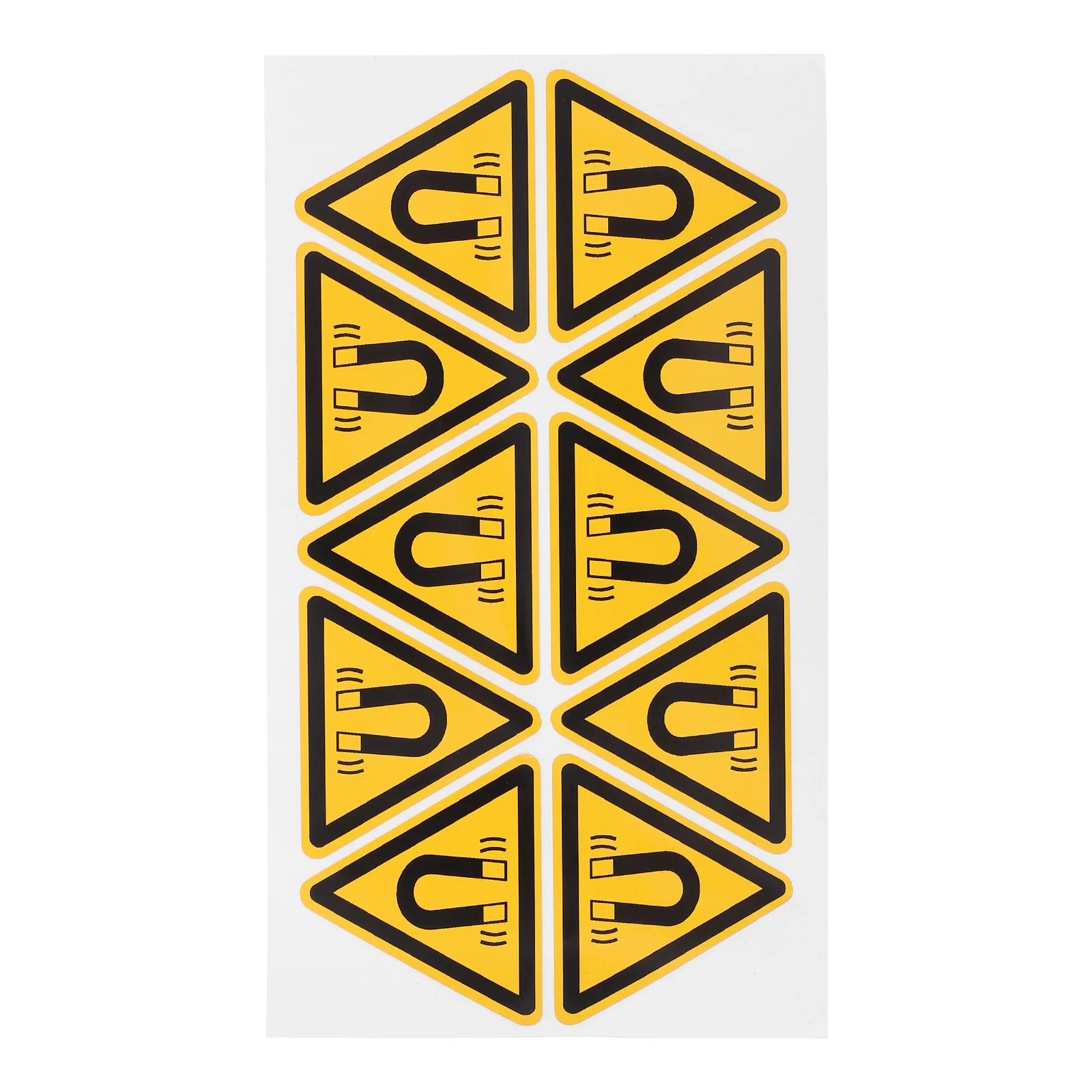 

10pcs Magnetic Field Safety Notice Waterproof Self-Adhesive Warning Sticker For Machinery Hazard Alert Sign Protective Decal