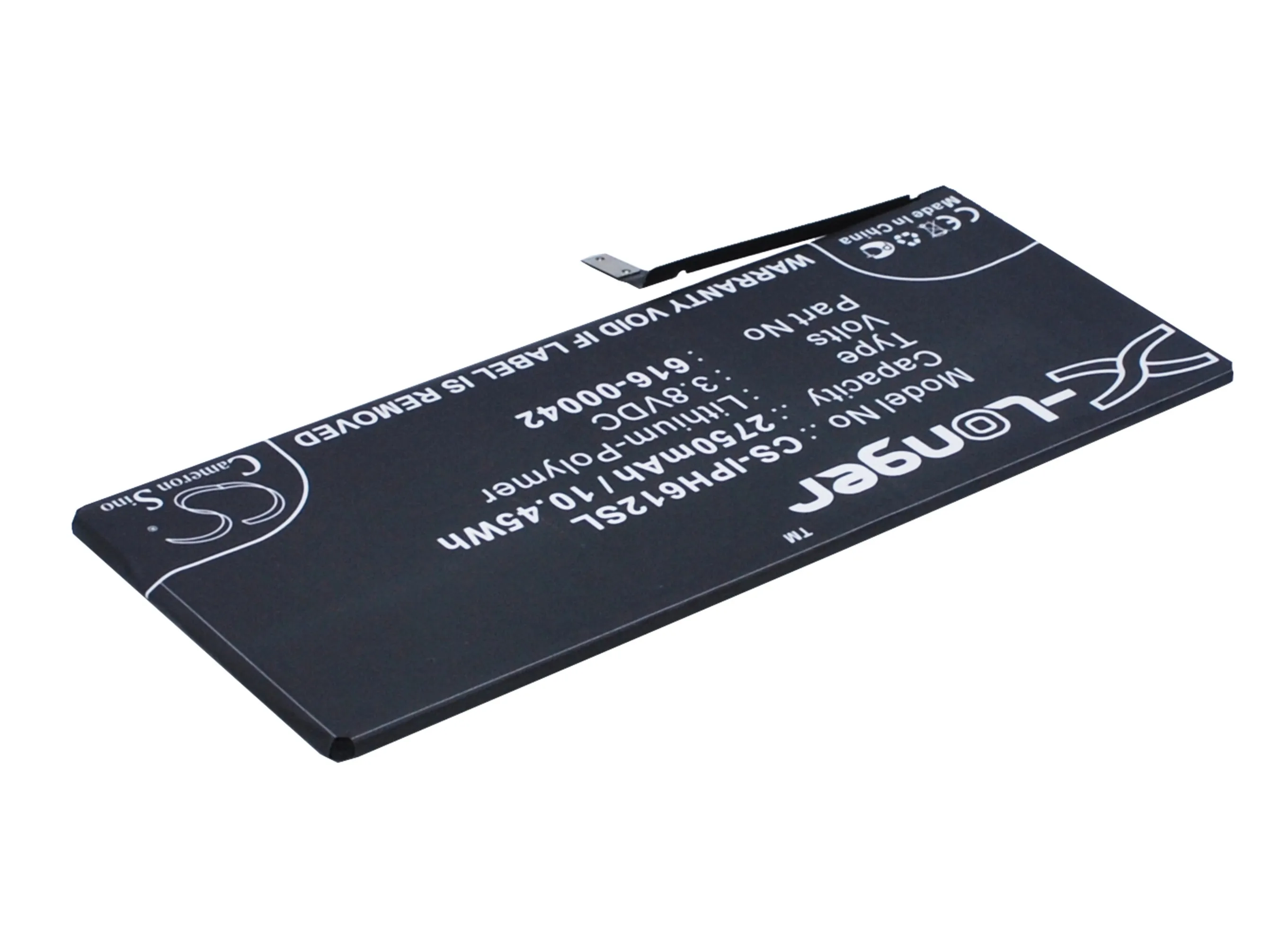 CS Replacement Battery for Apple iPhone 6s Plus,A1699,A1634,A1690,A1687 PN:616-00042 2750mAh / 10.45Wh