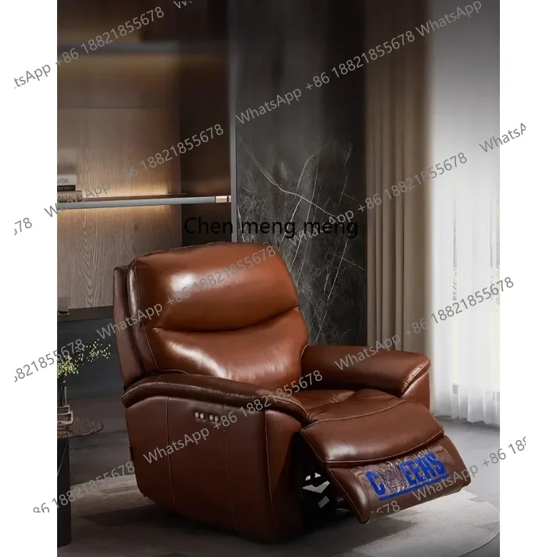 A182 C Single leather electric function sofa can lie down on the first layer of cowhide boss office chair