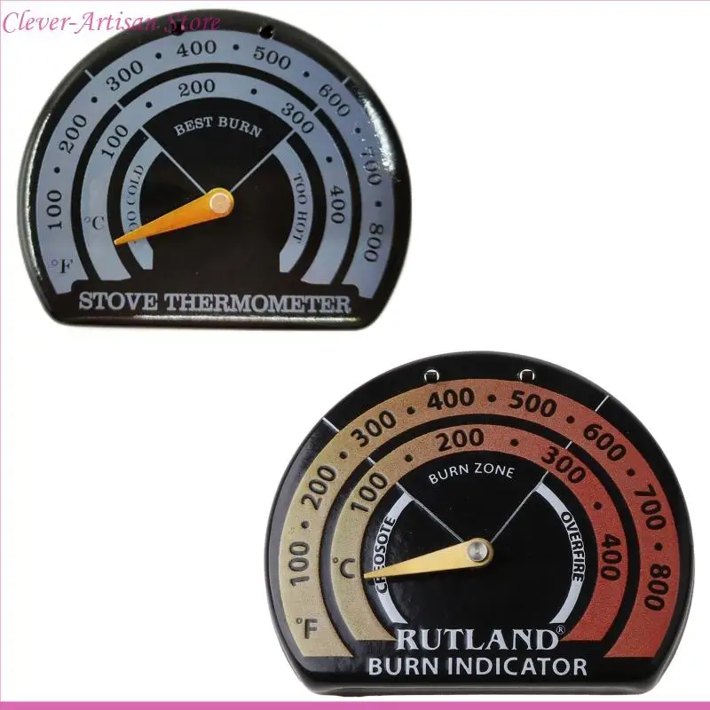 E06B Fireplace Fan Stove Thermometer with Probe Household Sensitivity Barbecue Oven Tool