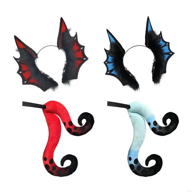 Punk Theme Costume Accessories Headband Tail Photo Props for Cosplay Styling, Anime Photoshoots, Parties and Stage Show