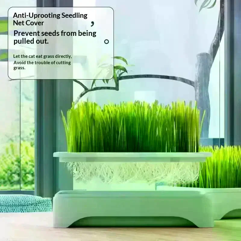 Cat Grass Planting Basin Soilless Culture Wheat Seedling Pot Kitten Grass Hydroponic Device Horticultural Planting Pot Pet