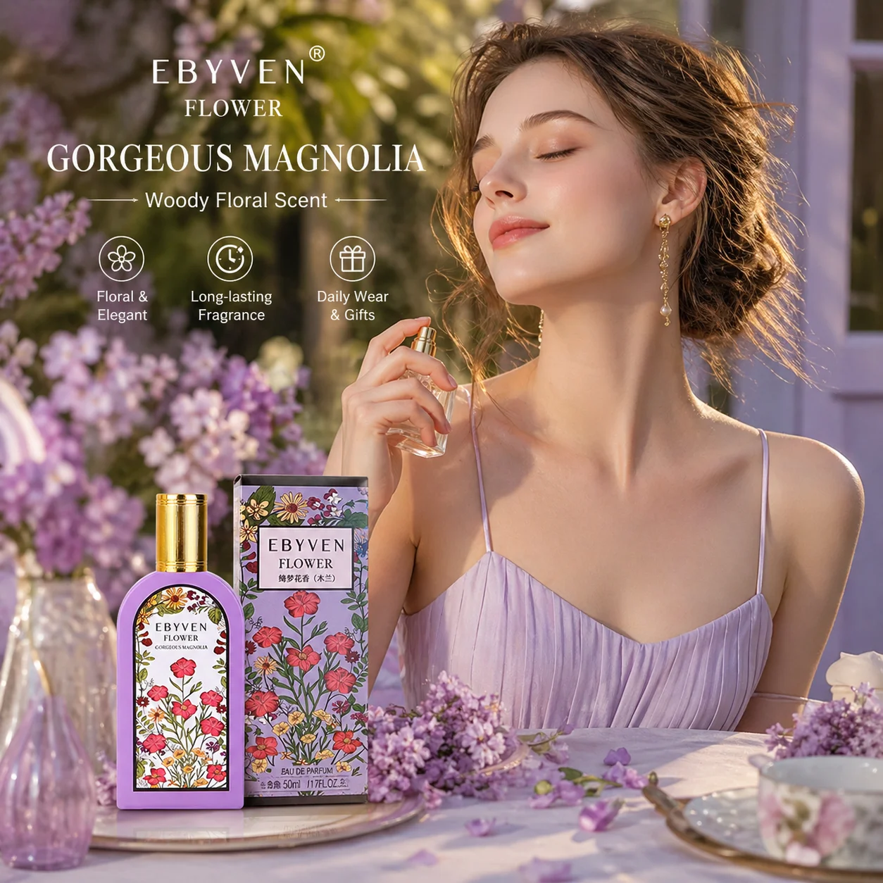 Women Perfume Long Lasting Floral Scent Gardenia Magnolia Jasmine Fresh Elegant Fragrance Luxury Aesthetic Bottle Gift