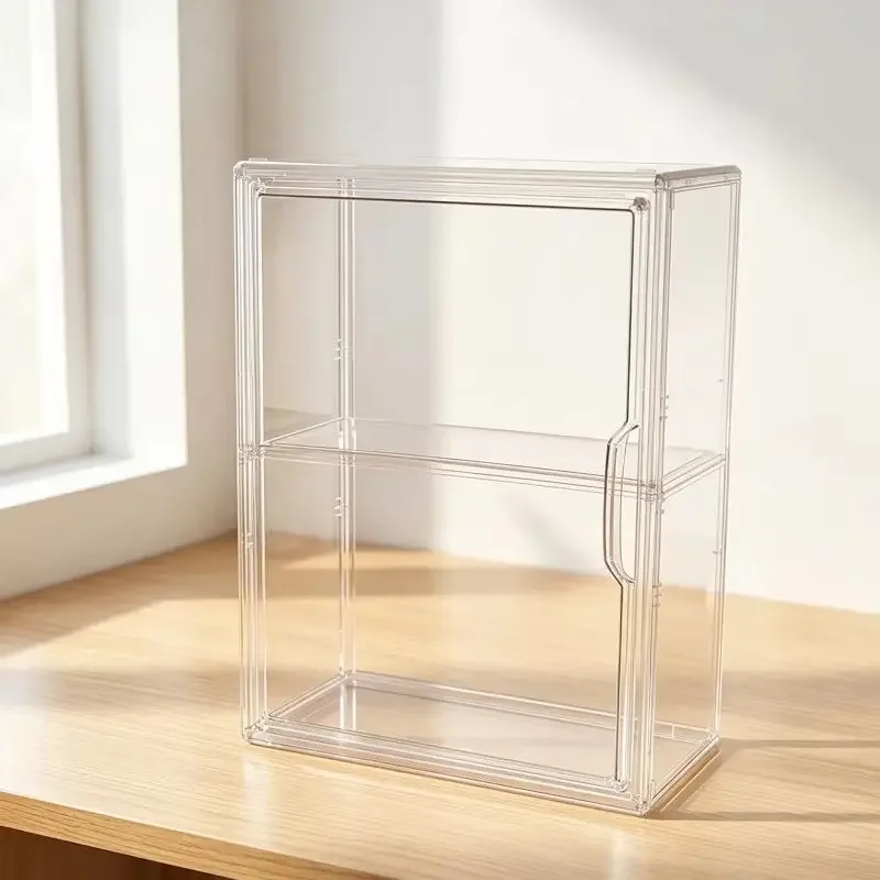 Display Case Dustproof Display Box Collectibles Figurine Model Organizer Cabinet for Action Figures Blind Doll Toys