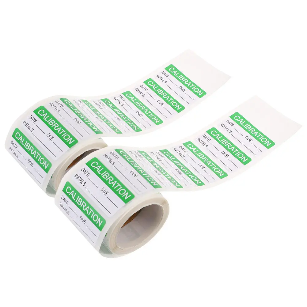 2-rolls-calibration-stickers-self-adhesive-quality-labels-ground-transport-writable-waterproof-inspection