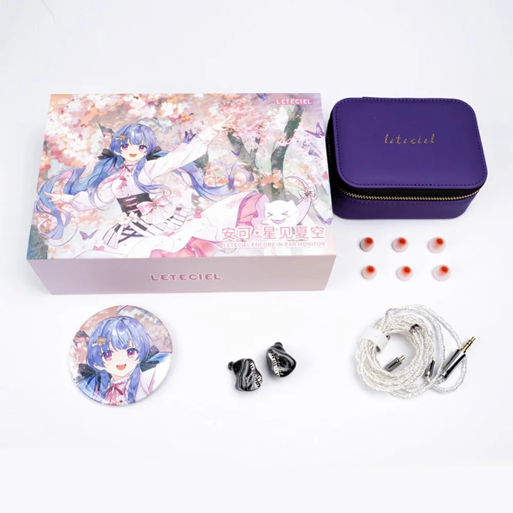 Leteciel Encore 1Ba+ 1Dd 2 Drivers Hybrid Wired Iem 2Pin 0.78mm Hifi Gaming Earbud Audiophile Noise Isolation In-Ear Earphone