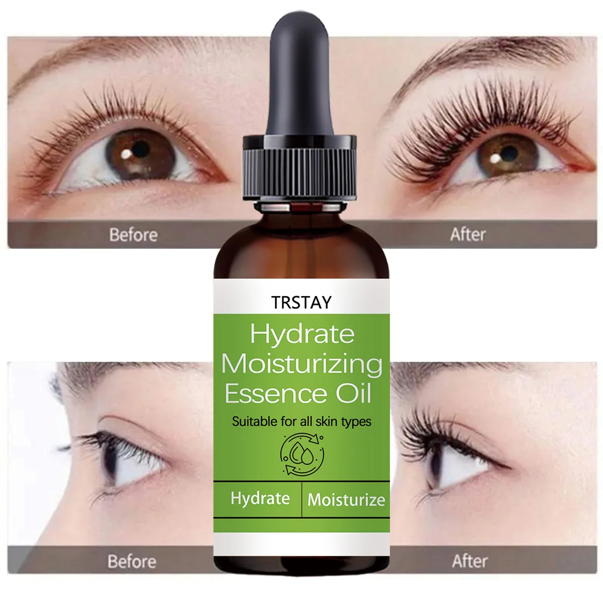 New Eyebrow Eyelash Growth Oil Natural Castor Oil Eyelashes Growth Essential Oil Thick Longer Nourishing Enhancer