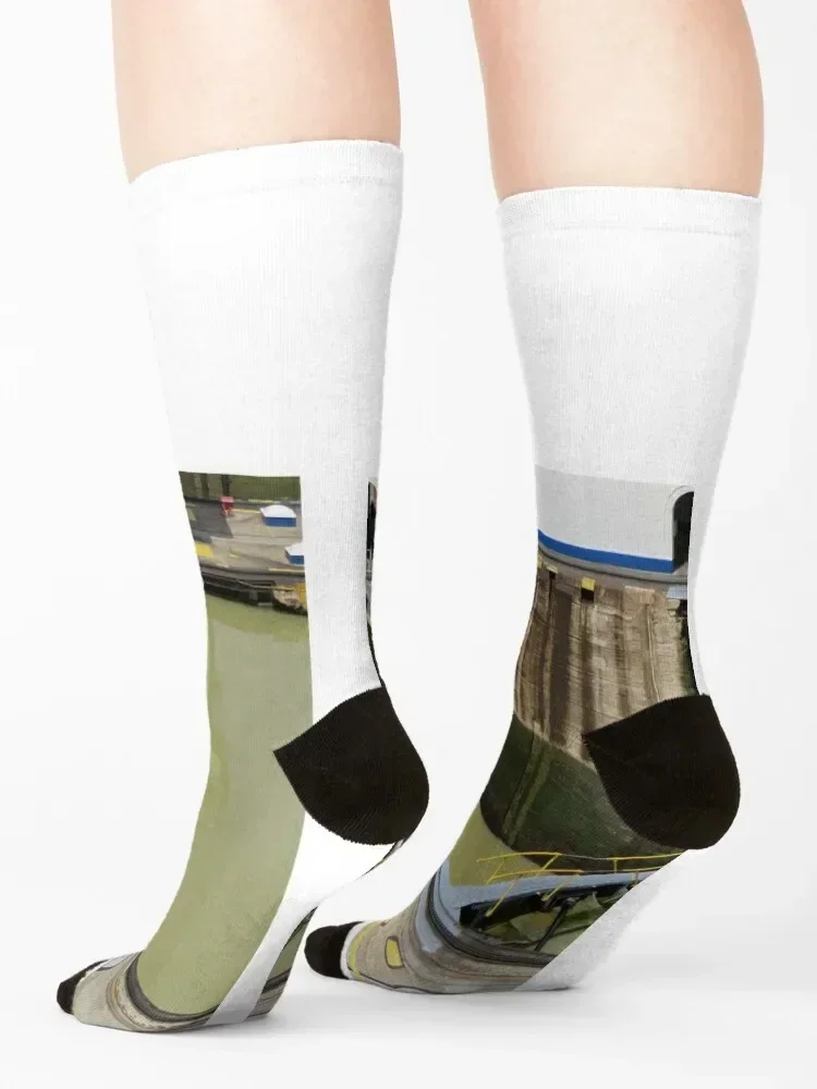 Panama Canal Loch, Panama City, Panama Socks custom sports cycling moving stockings Woman Socks Men's