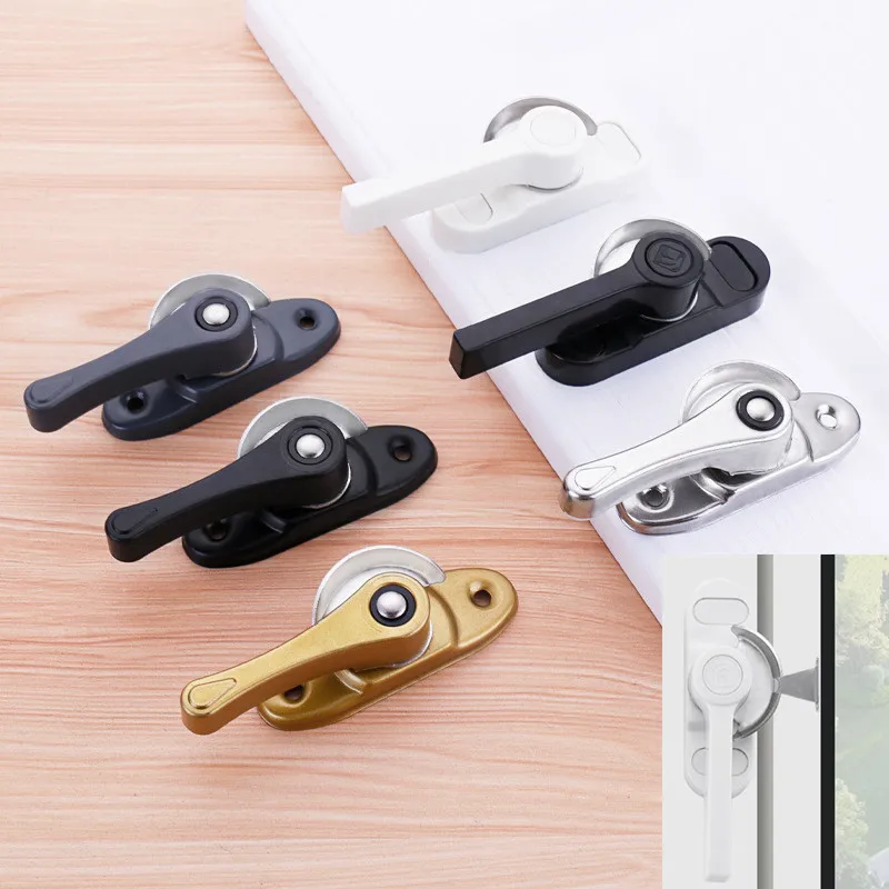 

TOPODSF Security Door Window Hasp Latch Plastic Steel Universal Window Lock for Balcony Bathroom Hardware Accessories