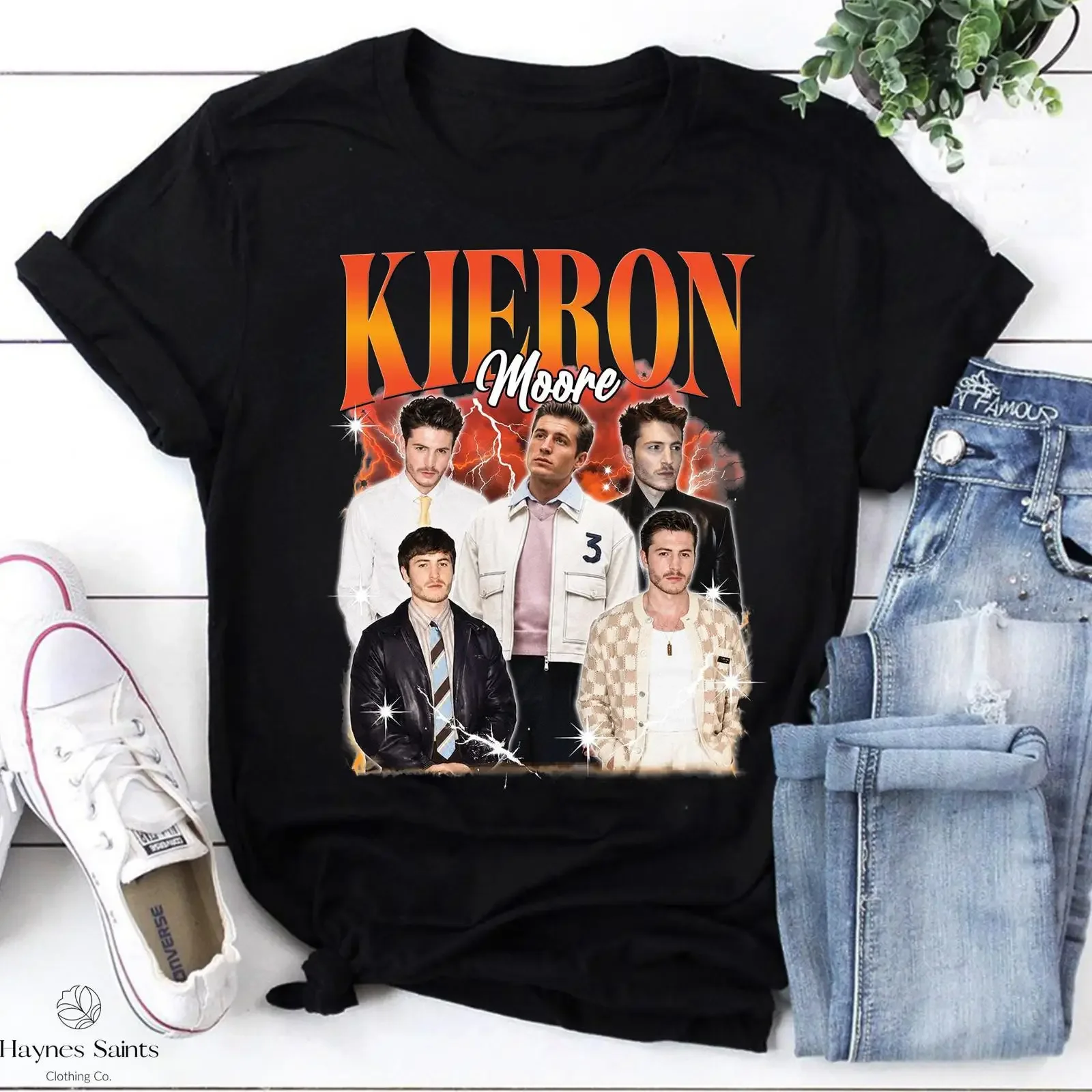 Kieron Moore Vintage Bootleg T Shirt Retro 90s Country Singer Y2K Actor Inspired Indie Aesthetic Streetwear Fan Top vintage