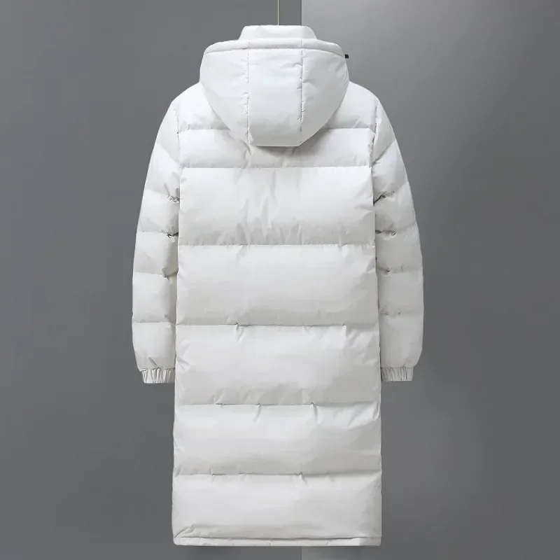 Novo inverno dos homens com capuz casual pato para baixo casacos longos puffer jaquetas qualidade masculino ao ar livre à prova de vento quente inverno parkas roupas dos homens