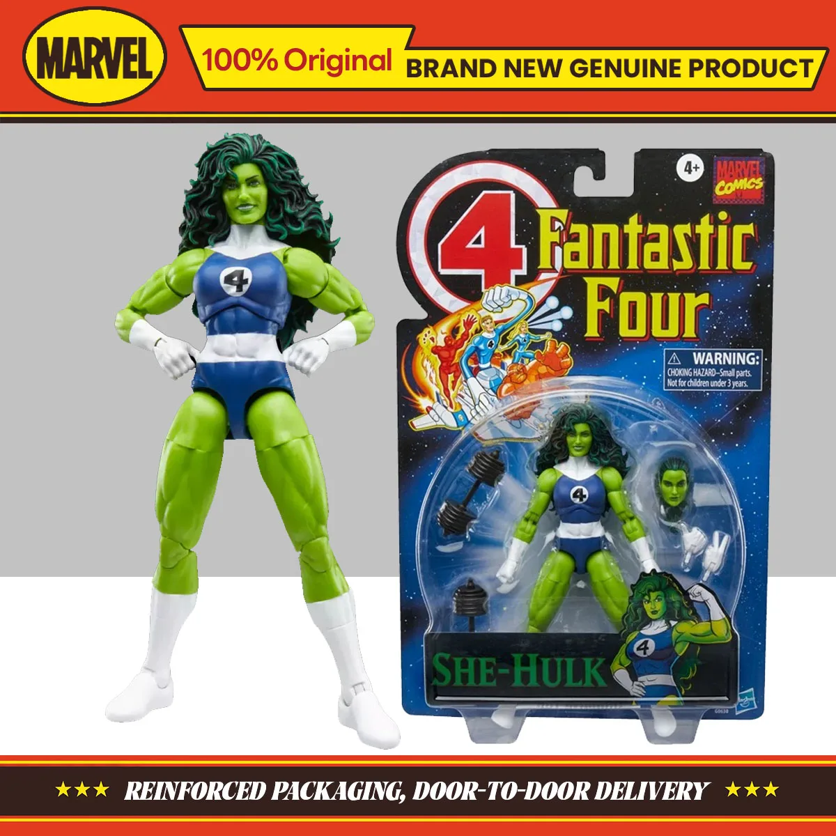hasbro-marvel-legends-series-fantastic-four-comics-she-hulk-15cm-action-figure-collection-original-toys-model-ornament-gifts