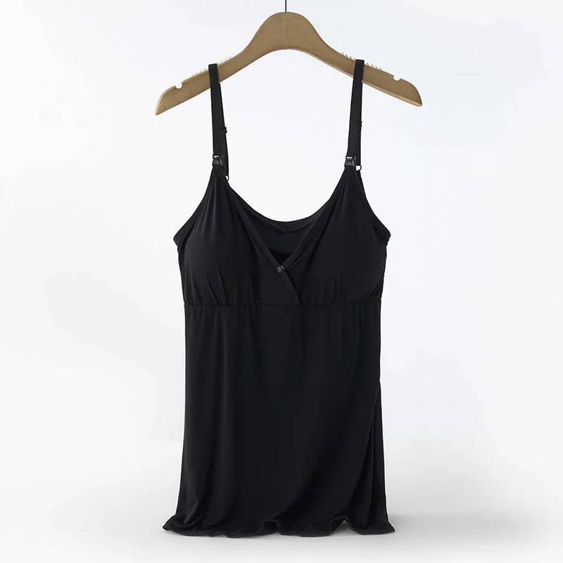 6 Colors Summer Sleeveless Breastfeeding Solid Color Home Nursing Tops Pregnant Women Tanks Plus Size Maternity Clothing
