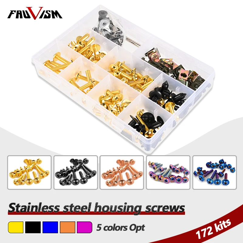 Motorcycle Accessories steel Fairing M5 M6 Bolt Screws Kit Nut Clips For Yamaha TMAX500 TMAX530 TMAX560 TMAX 500 530 560 DX