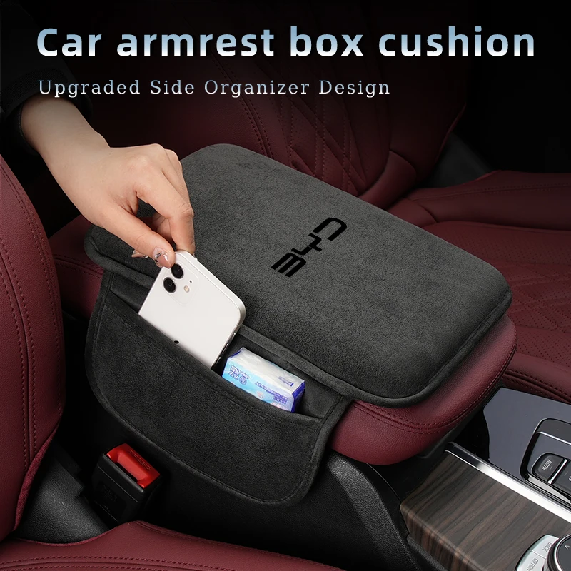 Car Armrest Box Cushion Elbow Storage Mat Console Protector Cover For BYD S6 S7 E5 E6 M6 G3 G5 T3 13 F3 F0 Tang Song Qing Yuan M