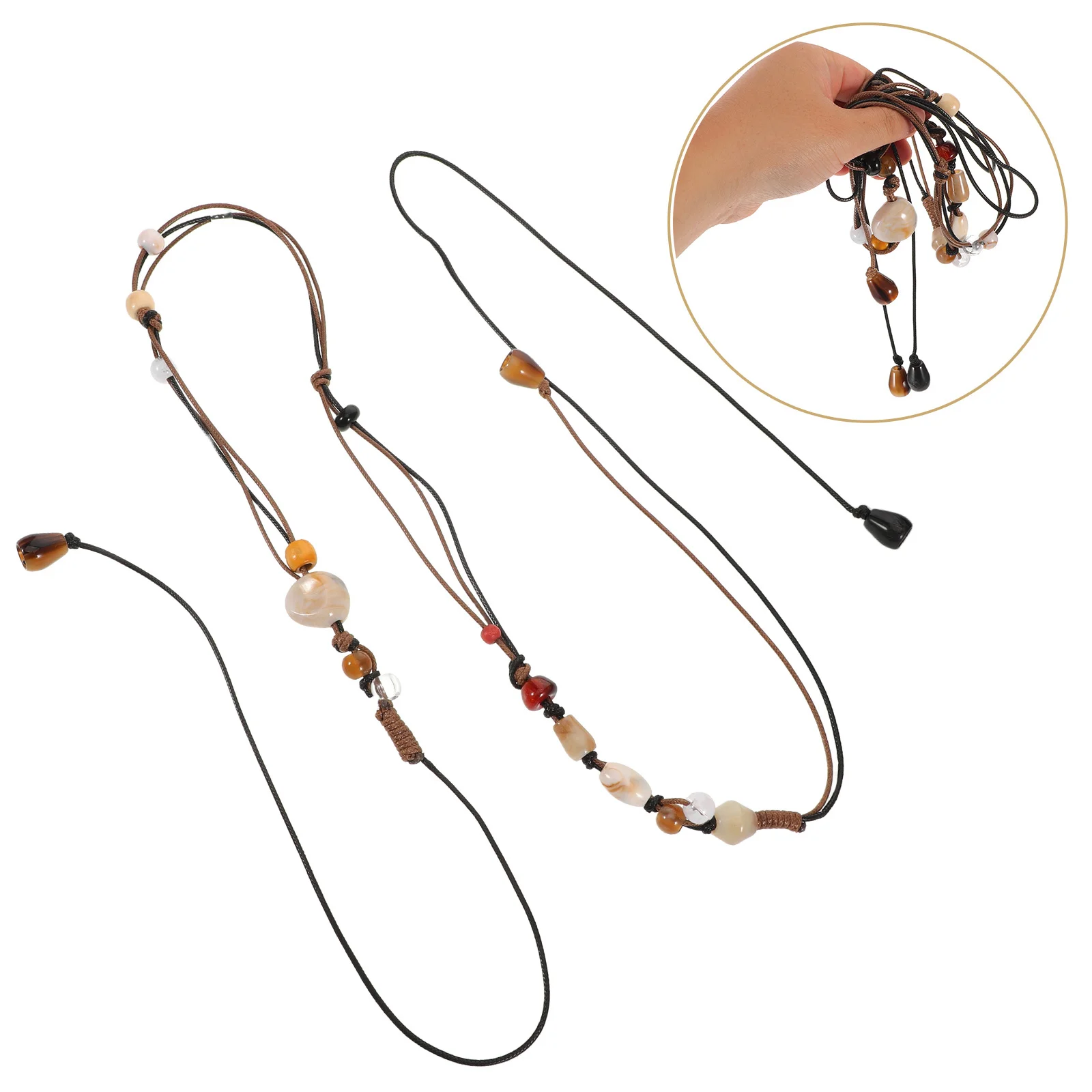 

Bohemian Waist Chain Adjustable Colorful Beaded Rope Belt for Women Boho Style Dress Waist Decoration Casual Wear