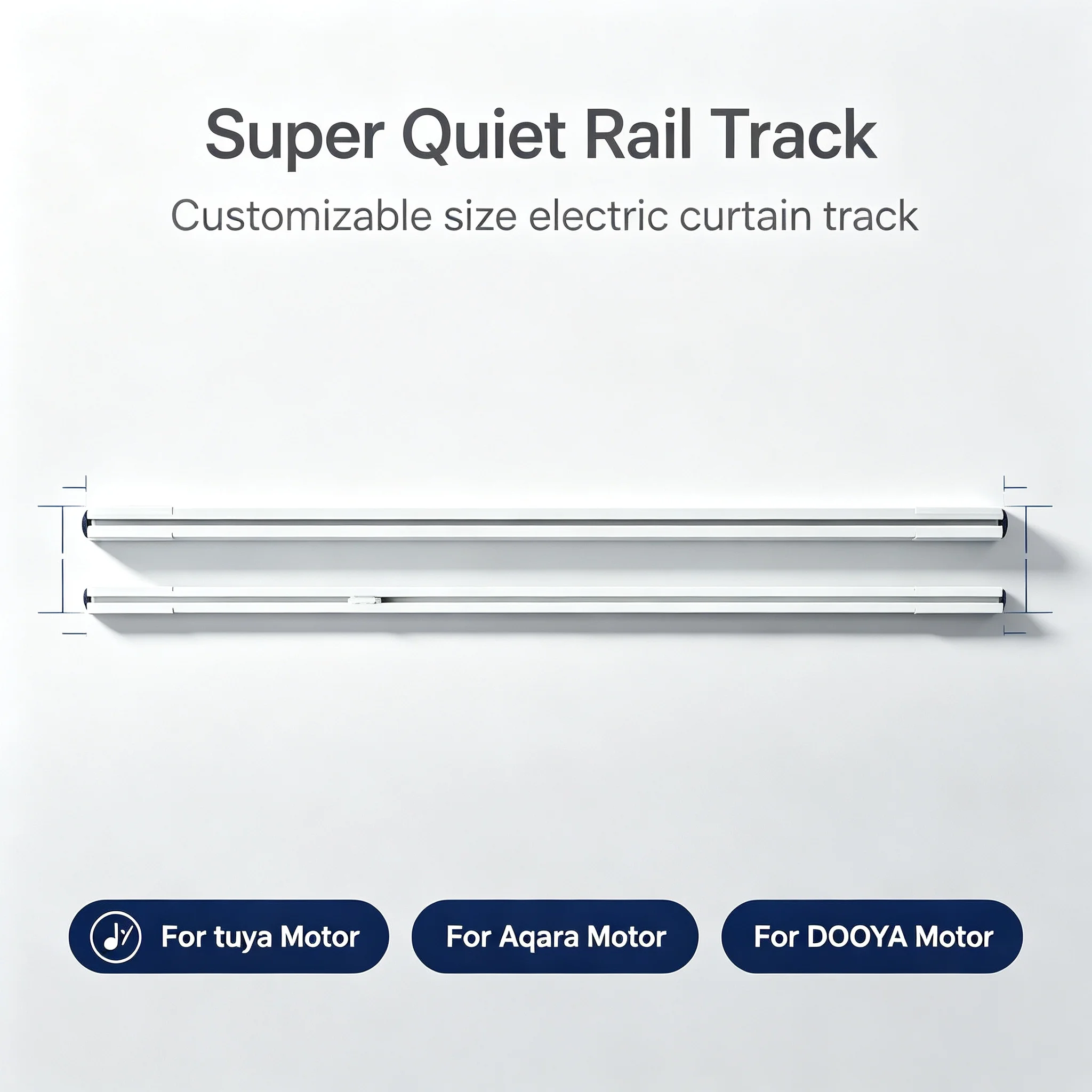 Customizable Electric Curtain Track for Tuya wifi zigbee Aqara/dooya 82 Curtain motor Curtain Rod Smart Home Curtain Rail