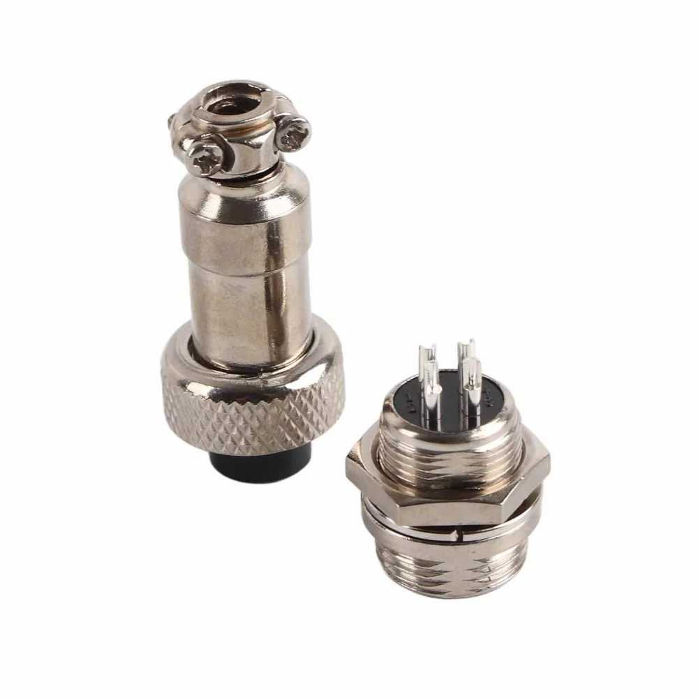 10 Set Electronic Components GX12 Aviation Connector 12mm 5A Aviation Plug Waterproof 4 Pin Connector Communications
