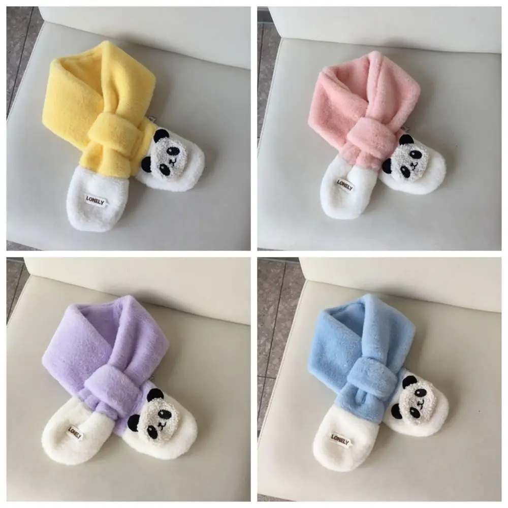NEW Thickening Child Scarf Soft Warmth Scarf Glove Plush Cartoon Neck Scarf Autumn Winter
