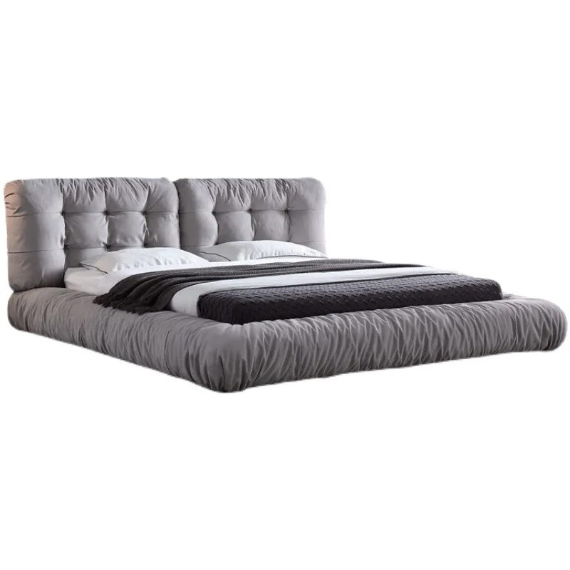 Cloud bed master bedroom fabric modern wide bed matte bed floor